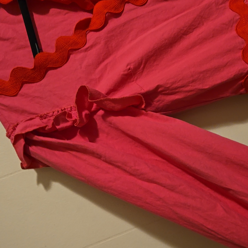 Fanco Pink and Red Ric Rac Trim Dress - Picture 5 of 10
